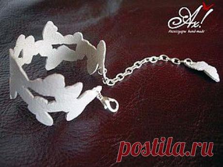 Мастер-класс Бабочки на руке - простой браслет из кожи - Ярмарка Мастеров - ручная работа, handmade