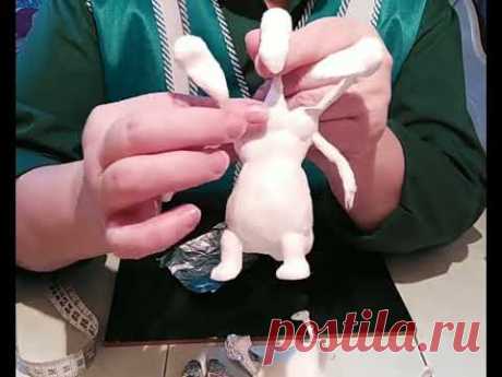 Ватная Игрушка. Змей Горыныч 3ч. We make toys out of cotton woll.