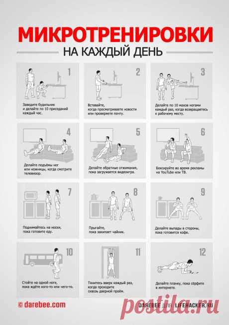 12 упражнений для тех, у кого совсем нет времени - Лайфхакер