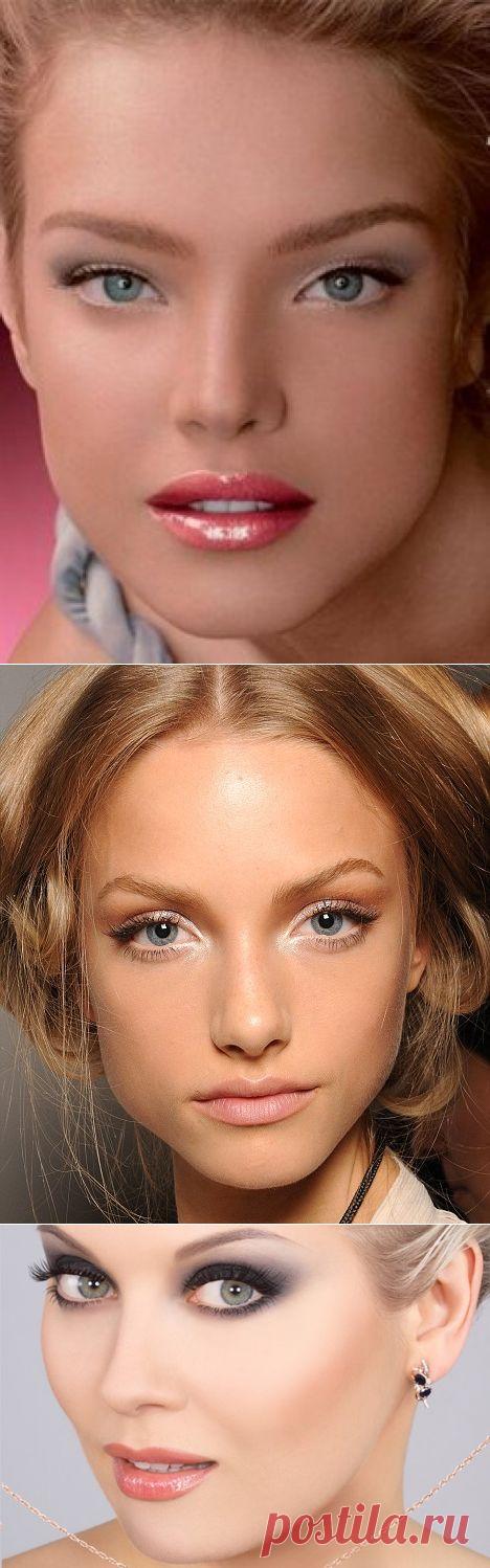 Увеличение глаз с помощью макияжа