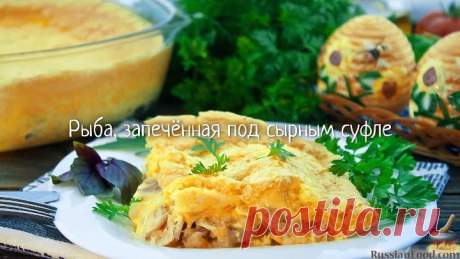 Рыба, запечённая под сырным суфле