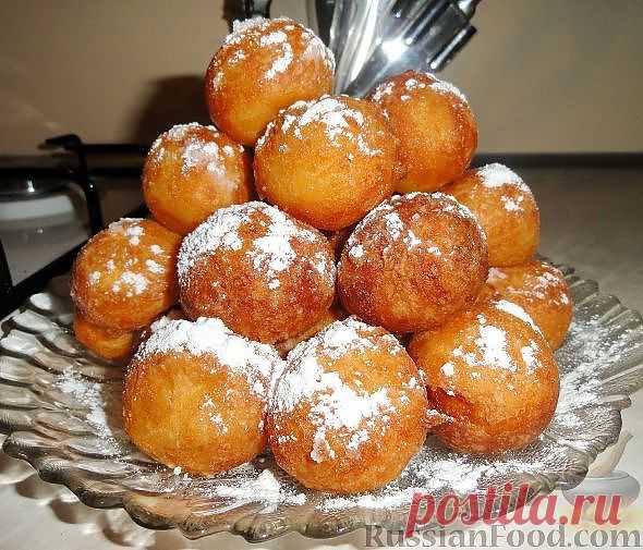 Рецепт: Пончики из творога на RussianFood.com