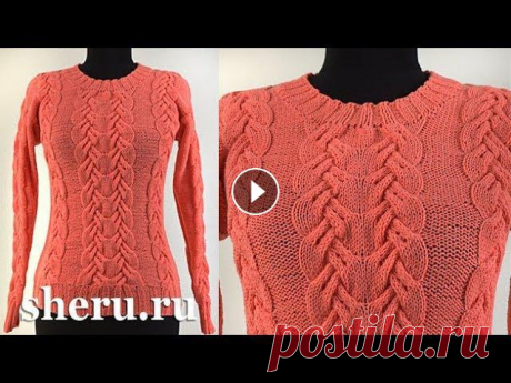 Вязание спицами. Уютный и стильный свитер с косами Урок 231

шляпа женская зимняя крючком