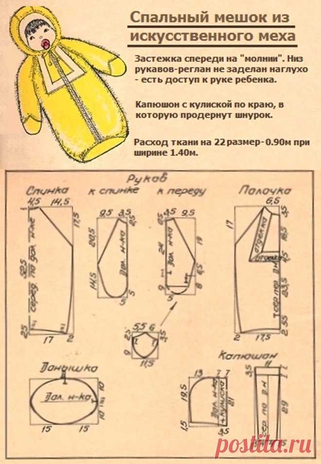Спальный мешок из искусственного меха для младенца