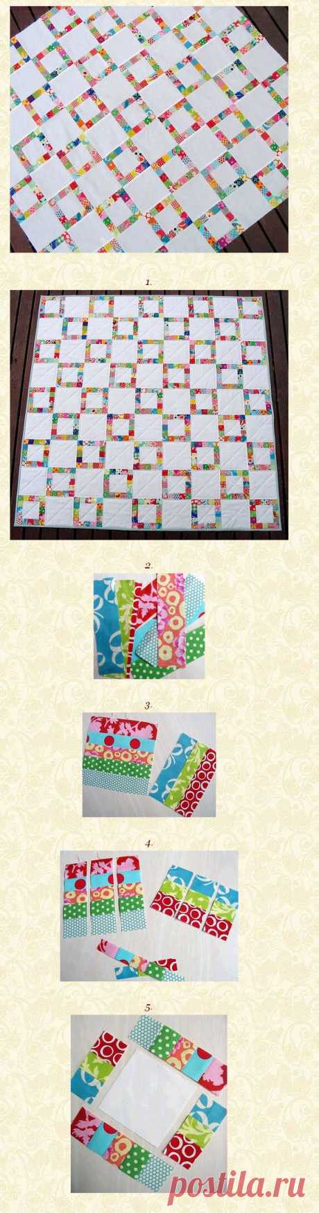 Пэчворк одеяло, яркие квадратики / Пэчворк, лоскутное шитье, квилтинг для начинающих - техника, мастер класс, фото, схемы / КлуКлу. Рукоделие - бисероплетение, квиллинг, вышивка крестом, вязание