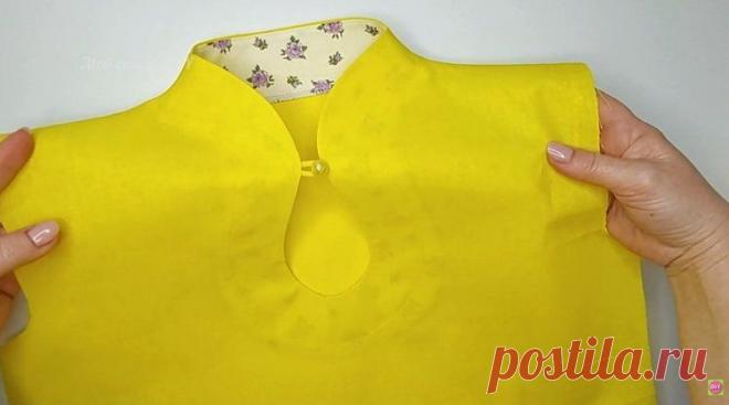 Секрет красивого прилегания стойки к горловине кроется всего в 1 см. Покажу, где его отложить и... Как сшить цельнокроеную стойку
