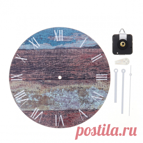 28CM Retro Wood Grain Wall Clock Round Shaped Digital Wall Clock Home Decor - US$16.99