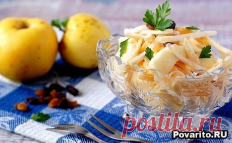 Салат с яблоками и ананасом » Povarito.Ru - Пошаговые фото-рецепты с описанием этапов приготовления