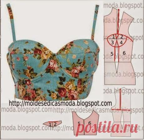Moldes Moda por Medida: PASSO A PASSO MOLDE DE CORPETE