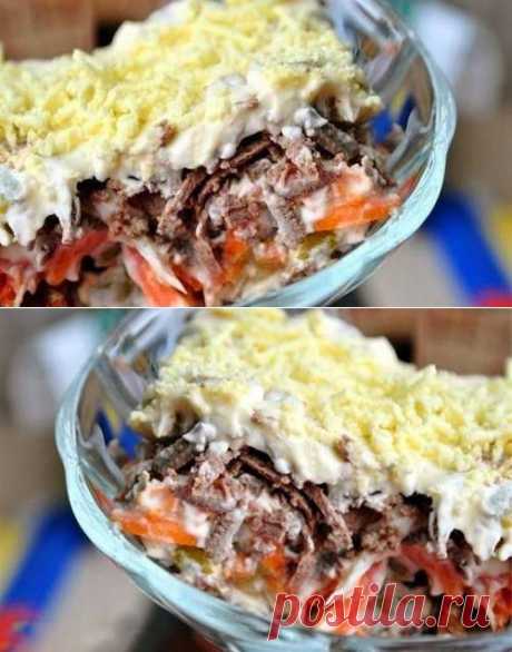 Салат из куриной печени, поаговый кулинарный рецепт с фото / Простые рецепты