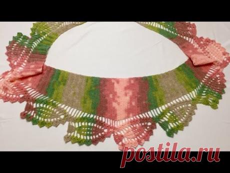 Kenar Oyalı Baktüs Boyunluk (Şal )Yapımı