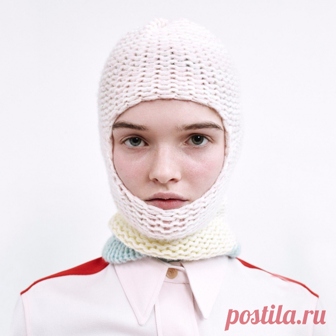 Балаклава как связать на круговых спицах