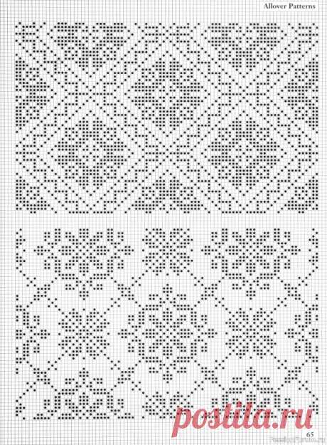 Коллекция узоров в книге «Charts for Colour Knitting» | Журналы