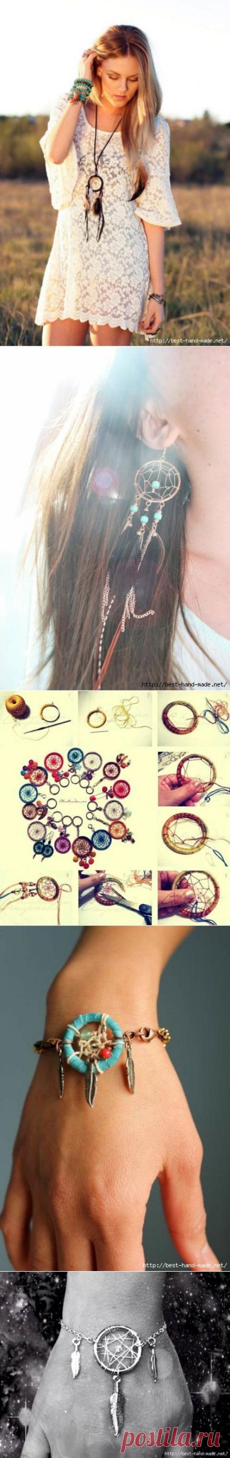 Украшения с &quot;ловцами снов&quot;. Идеи, мастер-классы.