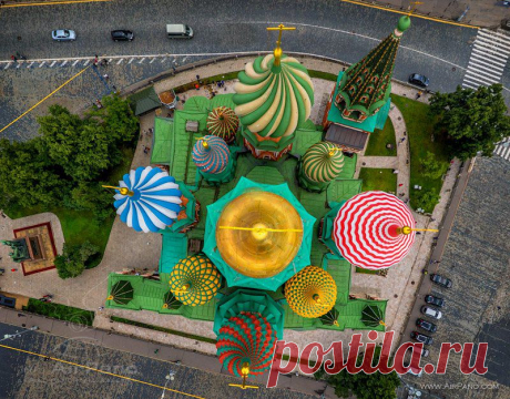 Собор Василия Блаженного с необычного ракурса