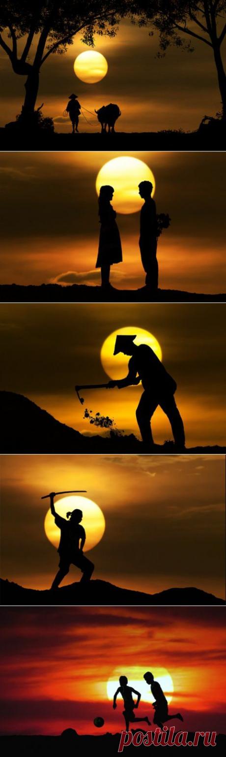 Захватывающие фотографии силуэтов на закате | 5минутка