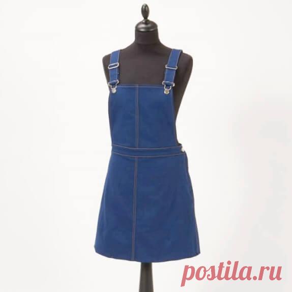 Джинсовый сарафан с нагрудником.Выкройка.