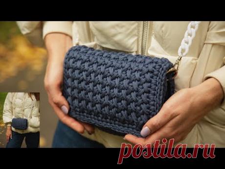 Самая милая сумочка крючком! Сrochet crossbody bag!