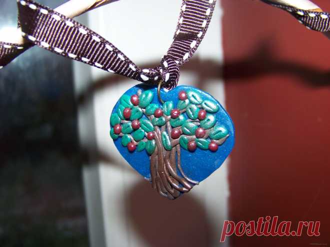 Подвеска-сердце на ленте Древо жизни HAND MADE SURPRISE
