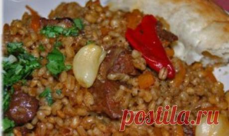 Перловка с тушенкой в мультиварке - рецепт с фото