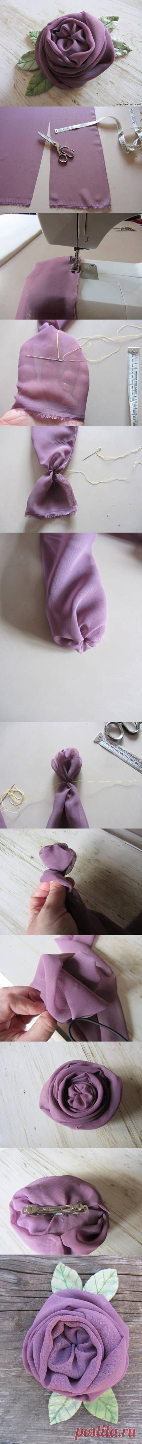 DIY Beautiful Chiffon English Rose | iCreativeIdeas.com