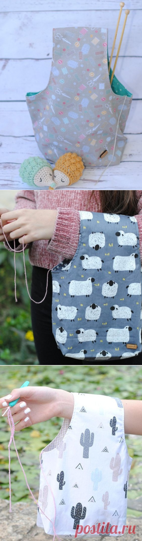 DIY Tutorial Mini bolsa guarda labores de Ganchillo (Momentos de Costura)