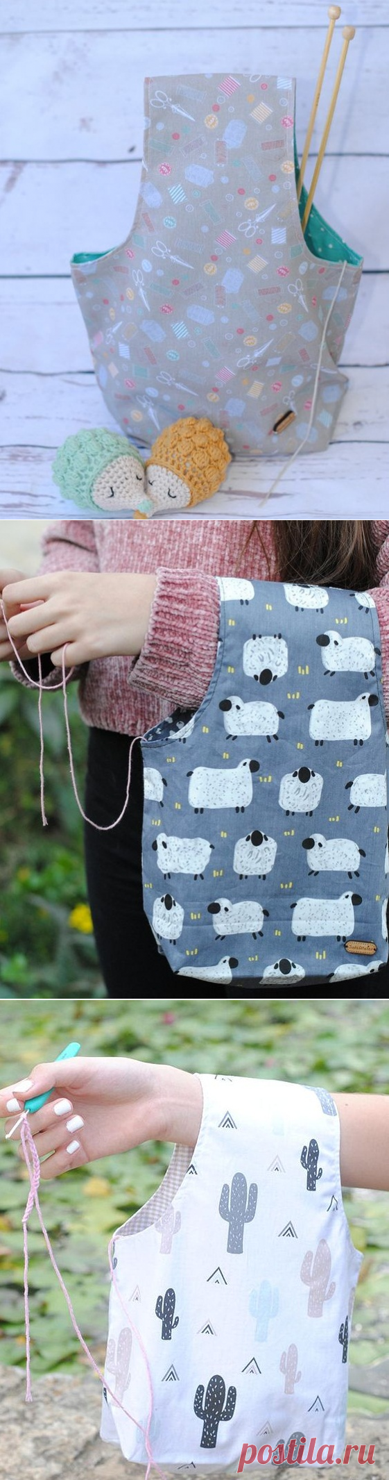 DIY Tutorial Mini bolsa guarda labores de Ganchillo (Momentos de Costura)