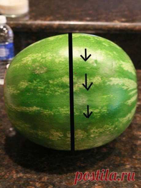 Гениальный способ нарезать арбуз!