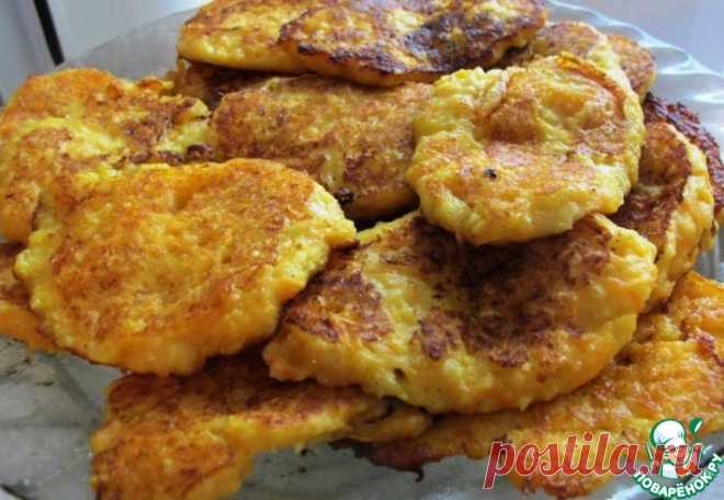 Яблочные оладьи с пшеном Кулинарный рецепт