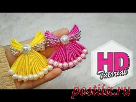 DIY - Cara Membuat Bros Baju || Bros Gaun || DIY - Cara Membuat Bros || Tutorial Simple Kanzashi