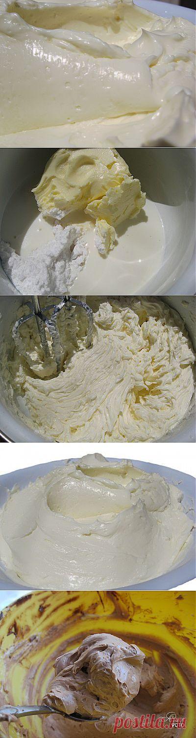 Сливочный крем-пятиминутка. Хорошо держит форму.