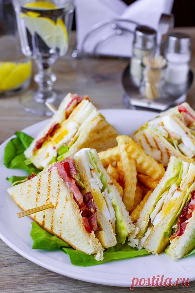Клаб-сэндвич с курицей и беконом на Вкусном Блоге