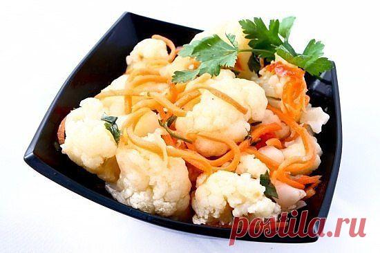 Корейские салаты из цветной капусты,из моркови,свеклы....