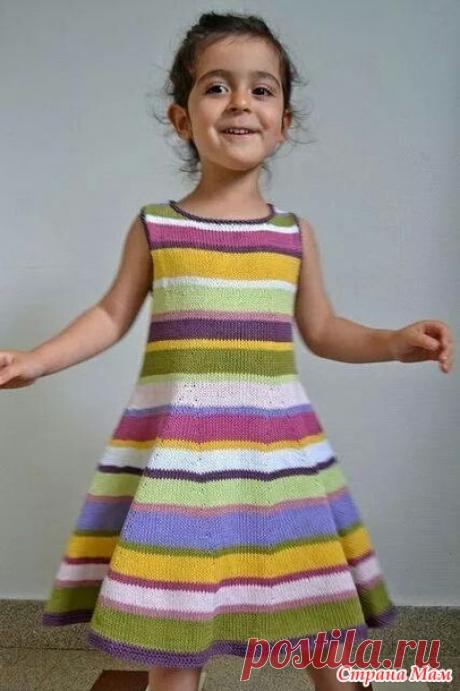 Вязаные детские платья. - Вязание - Страна Мам