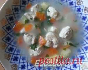 Сырный суп с курицей