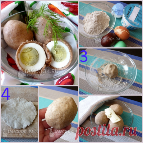 Кокурки волжские
Яйца вареные - 6 шт.
Ржаная мука - 600 г
Сметана - 200 г
Вода - 50 г
Соль - по вкусу
Сливочное масло - 30 г
Кокурками на Руси называли выпечку, напоминающую пирожки. Волжские кокурки - это ржаные пирожки с целым яйцом.