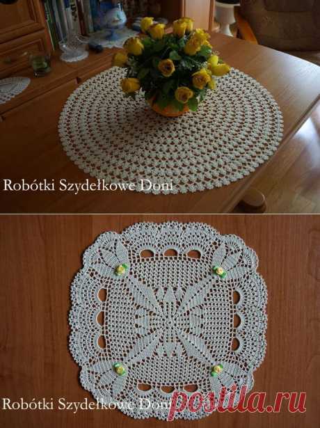 СТИЛЬНЫЕ САЛФЕТКИ КРЮЧКОМ. СХЕМЫ.