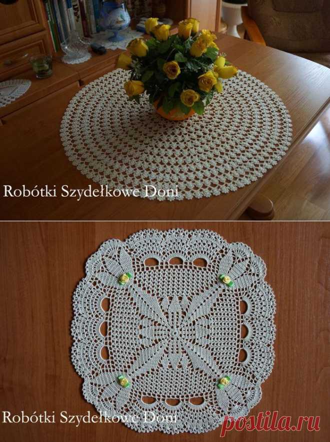 СТИЛЬНЫЕ САЛФЕТКИ КРЮЧКОМ. СХЕМЫ.