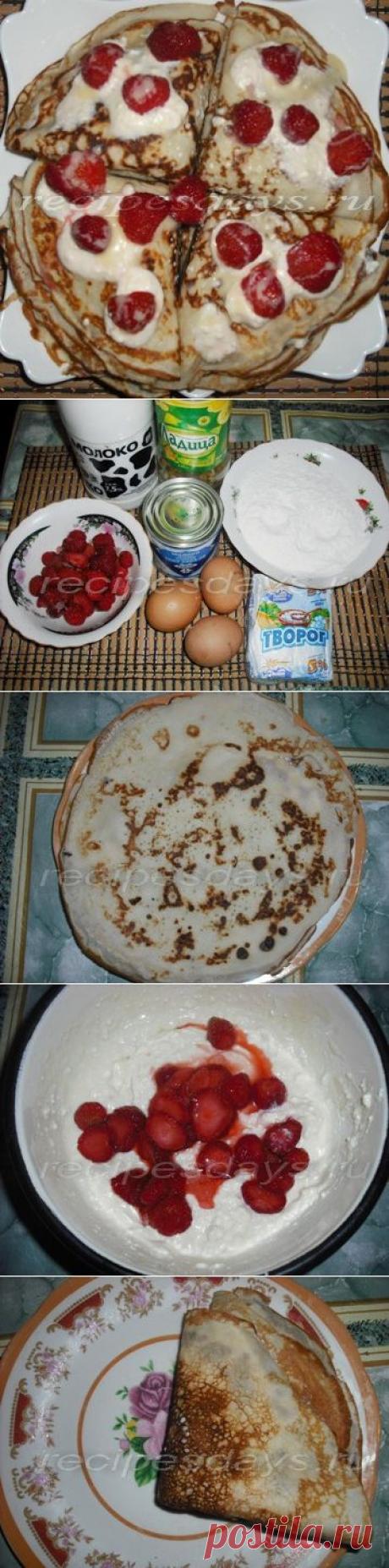 вкусные блинчики с творогом | Рецепты дня