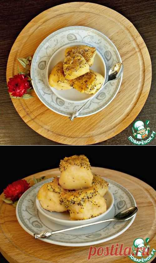 Творожные шарики под маково-смородиновой заливкой - кулинарный рецепт