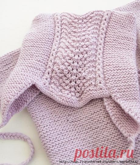 Вяжем комплект из кофточки, штанишек и шапочки Hello Kitten ... перевод Наталья Санникова