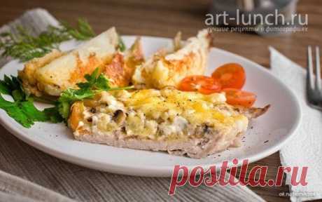 Мясо по-купечески с грибами