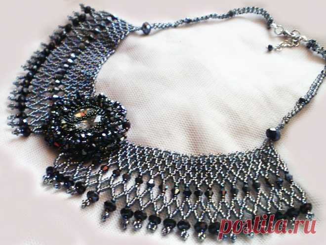 Воротник из бисера