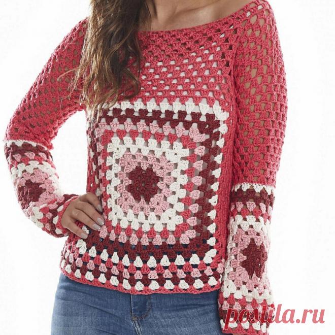 Весёлый квадрат: 14 моделей с цветными мотивами крючком | Вязание с Paradosik_Handmade | Дзен