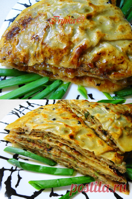 Китайские слоеные лепешки с мясом