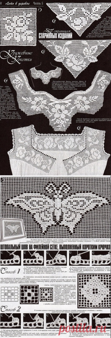 Схемы филейных узоров