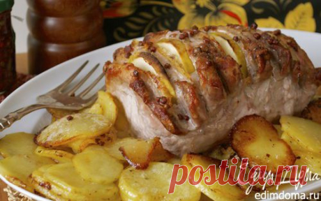 Свинина, запеченная с яблоками | Кулинарные рецепты от «Едим дома!»