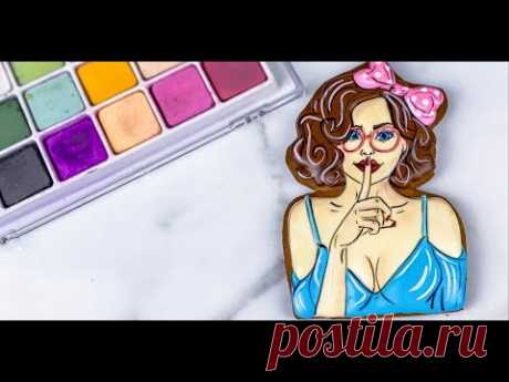 Имбирные пряники: Мастер-класс : Девушка ПОП-АРТ /How to decorate Cookies Pop Art Girl