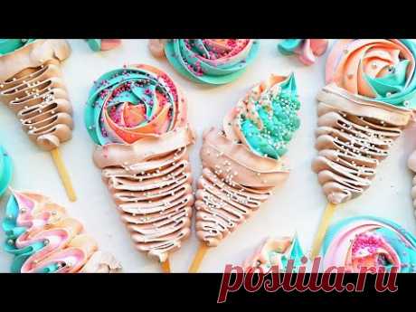 МОРОЖЕНОЕ из БЕЗЕ на ПАЛОЧКЕ, Удиви Гостей МОРОЖЕНЫМ, которое НЕ ТАЕТ 🍦🍧🍨