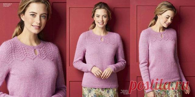 Текстурная кокетка спицами на женских свитерах и джемперах – 8 моделей со схемами и описанием — Пошивчик одежды